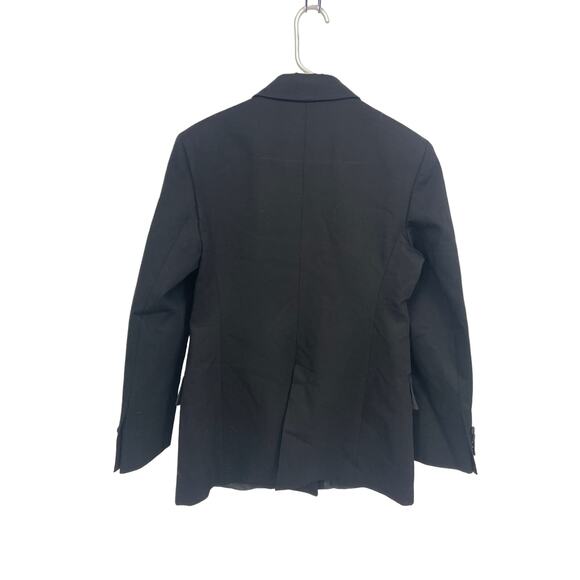 Massimo Dutti Long Line Double Breasted Black Blazer Limited Edition Size 8 NWT - Picture 9 of 13